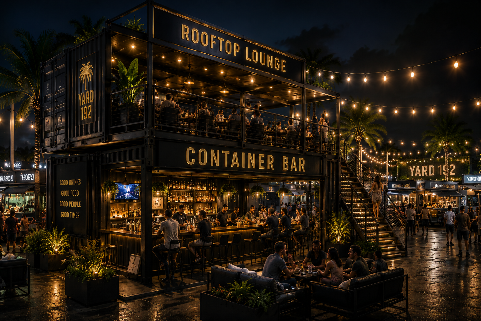 YARD 192 Container Bar — Rooftop Lounge