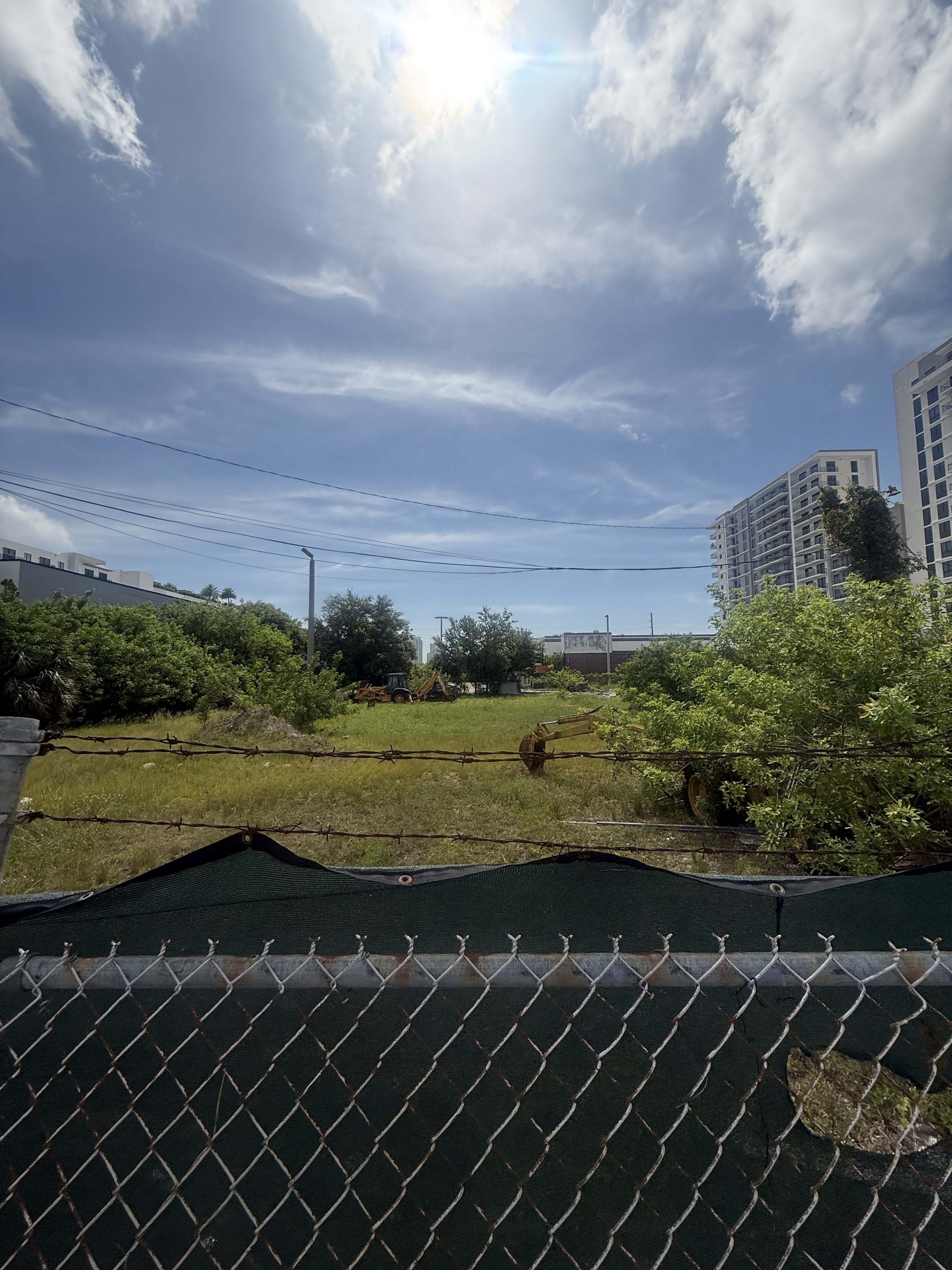 Site from fence line